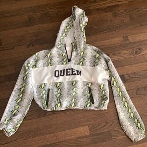 Cropped Queen windbreaker jacket